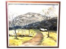 Vintage Mid Century Impressionist Rural Landscape Oil Painting Signed M Castle