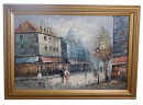 Carolyn Burnett Large  French Impressionist Street Scene  Oil Painting