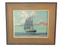 Vintage Nautical Ship Oil Painting On Grumbacher Boards Signed Torre