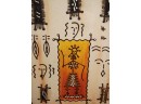 Large Signed Very Unique Tribal Art Painting With Material From Litchfield Estate