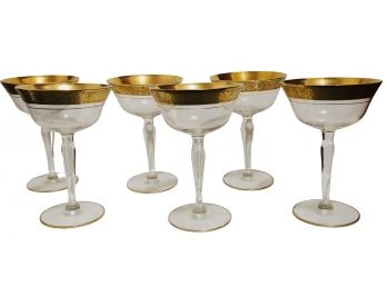 Set Of 6 Mid Century Culver Champaign Glasses