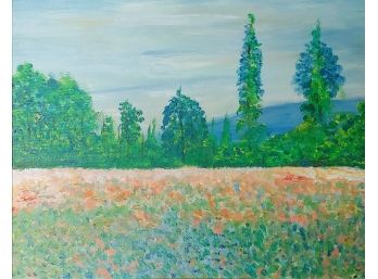 In The Style Of Monet Impressionist Landscape Painting
