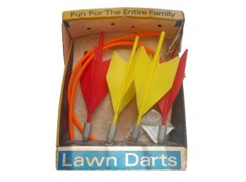 Vintage Kent Lawn Darts Jarts Set In Original Box