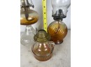 Oil Lamp Lot Of 3