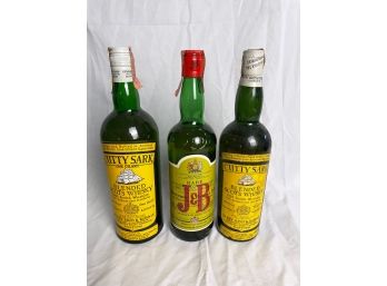Vintage Scotch Bottles With Tax Stamps