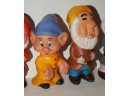 1970s Walt Disney Snow Whites Rubber 7 Dwarfs