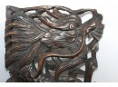 Carved Wood Asian Dragon Panel Lot Of Two Wall Hangers - 18 Inches Tall