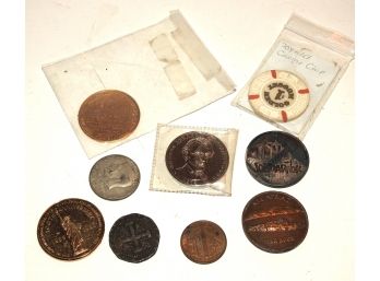 Coins Medals Poker Chip Lot
