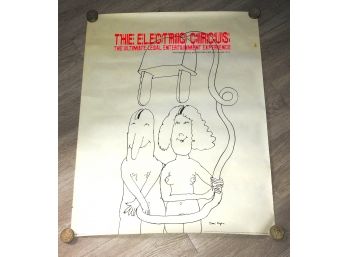 Original  Rare 1969 Tomi Ungerer Electric Circus Poster