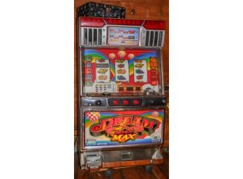 Large Takasago Slot Token Machine! Great Addition To A Man/Woman Cave! Working! 35 Inches!