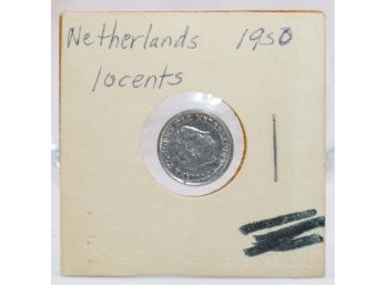 1950 Netherlands 10 Cents