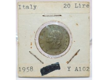 1958 Italy 20 Lire