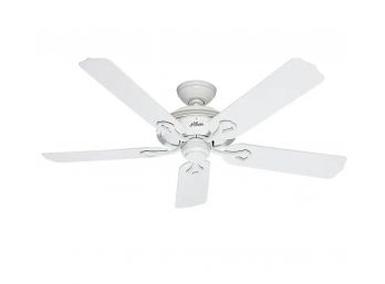 Hunter 52-inch Indoor/ Outdoor Pull Chain White Ceiling Fan (2 Of 2)