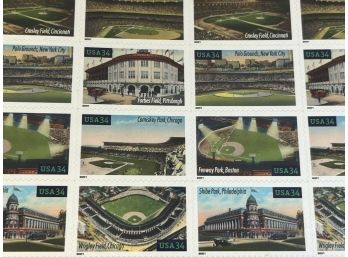 Baseball's Legendary Playing Fields - 34 Cent Full Sheet Of 20  U.s. Postage Stamps SEALED