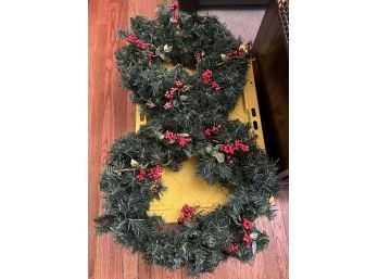 Two Holiday Wreaths