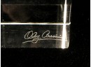 Oleg Cassini Signed Crystal Candle Holders