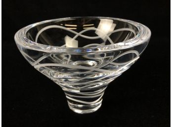 Nambe Swirled Glass Bowl