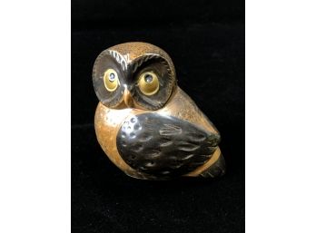 Black And Brown Owl Figurine