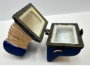 4 Enamel Miniature Trinket Boxes & 1 Natural Shell Box