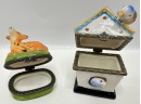8 Enamel Miniature Trinket Boxes