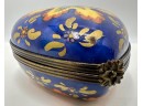 Limoges France Hand Painted Heart Shaped Latched Trinket Box Signed A. L.