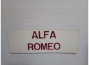 Alfa Romeo & BMW Enthusiast Lot - Brochures, 2nd Place Plaque, Keychain, Sign Alfa Romeo Pkg Sleeves   E3