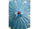 SWANK Split Cowhide Zippered Dopp (toiletry) Kit And Handmade, Hand Painted Sun Umbrella  CVBK