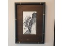 Two Landscape Paintings On Tiles - With Black Wood Frames & Matting  From Joan Itzcovitz Bay Side N.y.