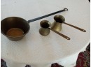 Charming Vintage Brass Ladle & 2 Dippers   B3