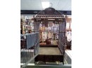 Large Vintage Carved Wood Bird Cage Makes A Great Display Piece For Home Or Boutique