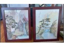 'Autumn In Bingchen' Pair Of Two (2) Chinese Paintings On Canvas, Framed And Ready To Hang   WA