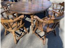 Solid Rock Maple Table With Leaf & Six Captain's Chairs (#2 Of 3)
