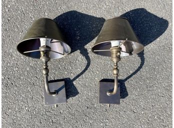 Pair Of Visual Comfort & Co Brushed Bronze Sconces (#4 Of 5)