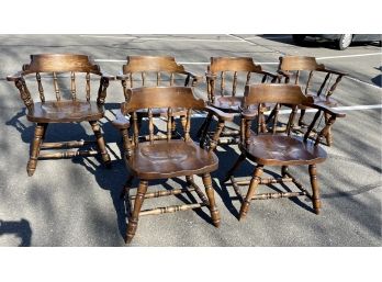 Six Hale Furniture Rock Maple Captain's Chairs