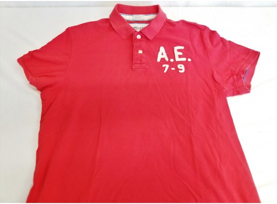 Men's American Eagle Outfitters A.E. Short Sleeve Polo Shirt Size Large