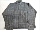 Men's VINYELLA LONDON Wool Blend Traditional Fit Plaid Button Down Shirt Size M