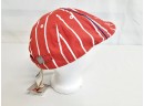 Rare Robert Graham Orange With White Stripes Driving Cap Size L-XL - NOS With Tag
