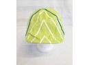 Rare Robert Graham Bright Green With White Stripes Driving Cap Size L-XL - NOS With Tag