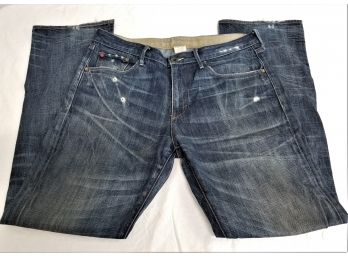 Men's Banana Republic Vintage Straight Dark Wash Denim Jeans Size 33 X 32