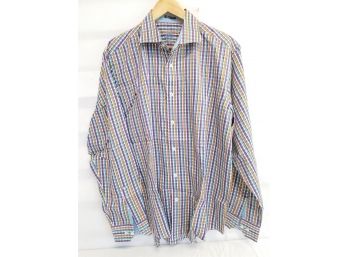 Men's BUGATCHI UOMO Classic Fit Button Down Shirt Size L