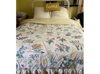 Full Sized Floral Comforter - Reversible