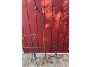 3 Vintage Cast Wrought Iron Flower  Planters .  Very Good Condition . Patio, Deck , Pool .