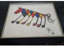 Original Alexander Calder 1898-1976 Lithograph  Beastie   Commissioned   By Braniff  Airlines .