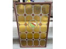Antique Stain Glass  Window  19 1/2 X 30 Tall . Excellent . No Damage Or  Broken  Glass