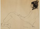 Signed 1963 New York Pencil (graphite) Sketch Of A Woman