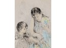 Joan Purcell Pencil Signed And Numbered Lithograph Mother And Child