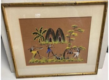 MCM African Painting By Listed African Artist Mahuto