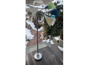 Modern Floor Lamp With 5 Flexable Colored Shades .
