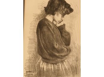 Raphael Soyer Pencil Signed And Numbered 103/150 Lithograph