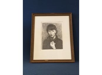 Raphael Soyer Pencil Signed And Numbered 54/100 Lithograph Young Woman